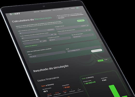 Tablet showing calculator